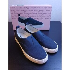 Kensie Salia Navy Blue Slip On Sneakers Womens 7.5 New KS251602 Canvas Flats